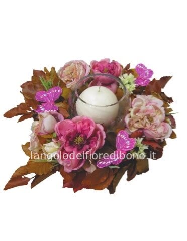 Coroncina autunnale con candela