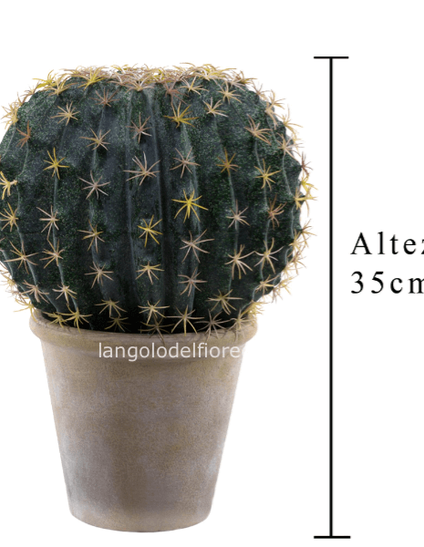 PIANTA ARTIFICIALE - CACTUS ECHINOPSIS CON VASO D. 25 CM