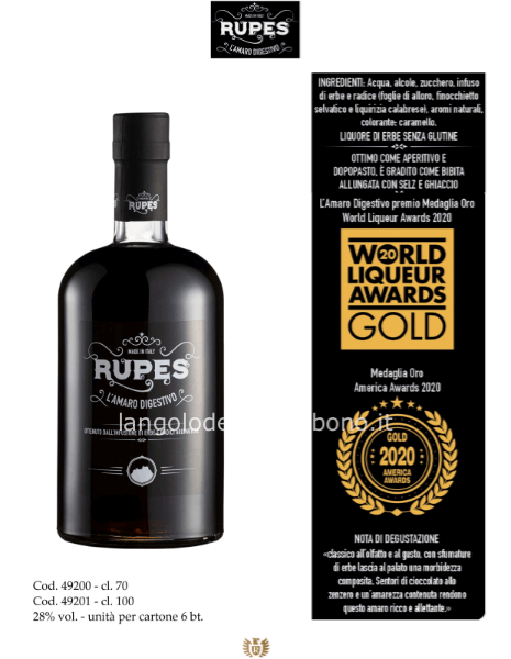 RUPES MIGLIORE AMARO DEL MONDO 2020 0,70L