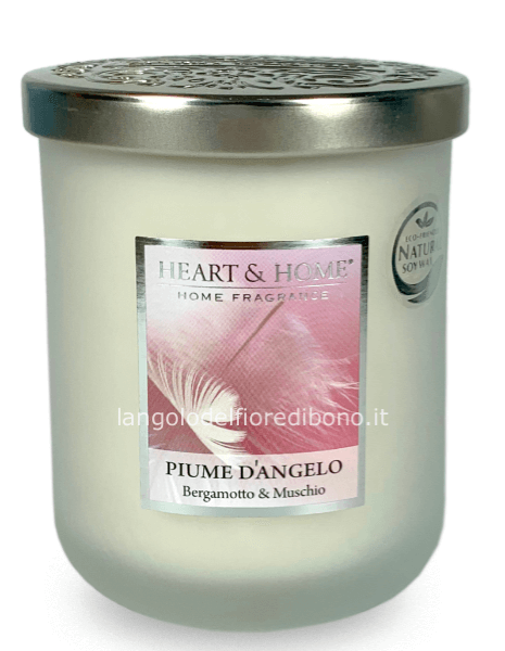 HEART & HOME CANDELA PROFUMATA 340g. PIUME D'ANGELO