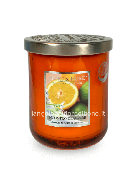 HEART & HOME CANDELA PROFUMATA 115G. INCONTRO DI AGRUMI