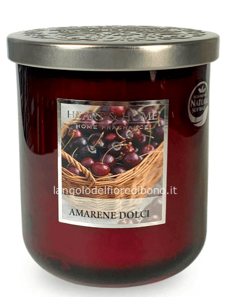 HEART & HOME CANDELA PROFUMATA 340G  AMARENE DOLCI