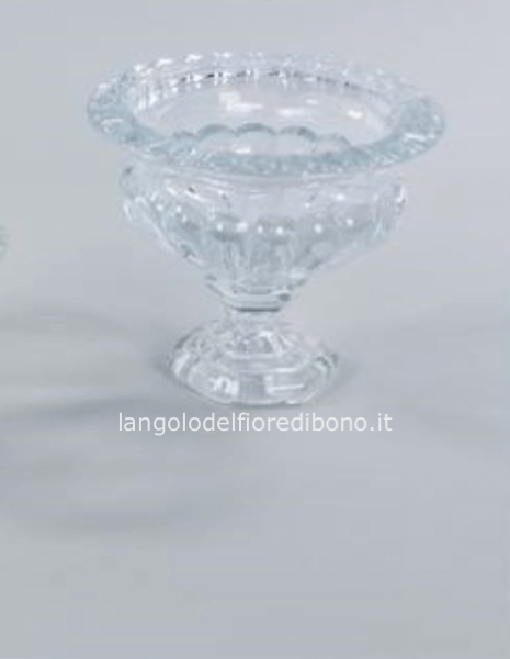 VASO TONDO VETRO DECORATO 20 X H 17